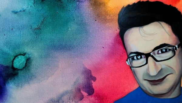 Edson Virginio. Detalhe de autorretrato de autoria do entrevistado.